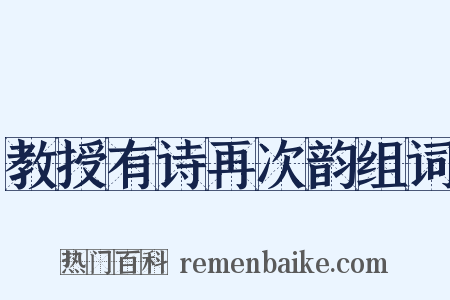 教授有诗再次韵组词是什么意思的图片